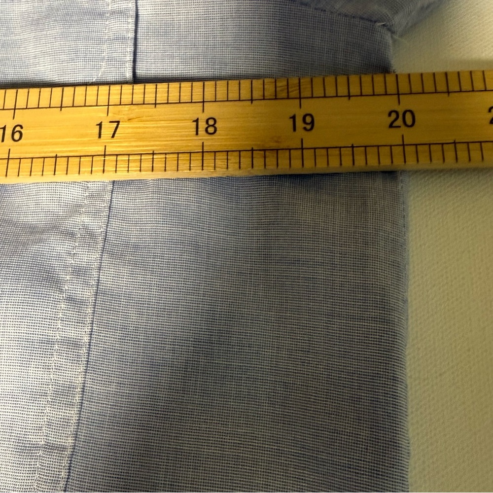 LOFT Light Blue Tunic Blouse XS Chambray Button Front Work Casual Minimalist - Picture 8 of 10